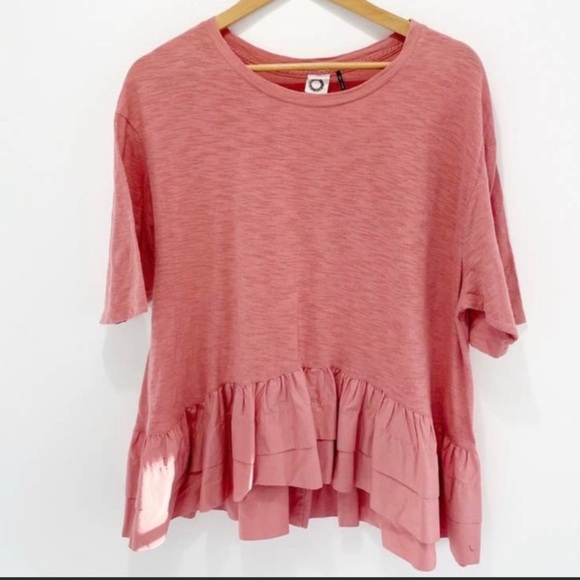 Anthropologie - Akemi + Kin - Oversized Ruffle Tee - Picture 4 of 8